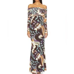 AFRM Thelma Dress in Feather Swirl - Size S